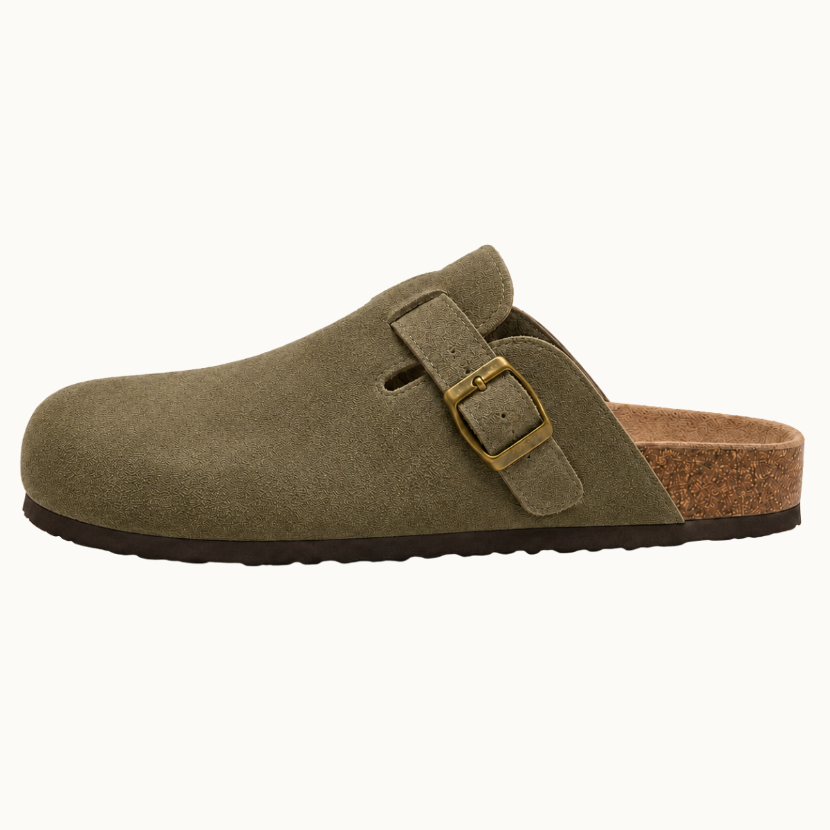 Wildleder Clog Oliv