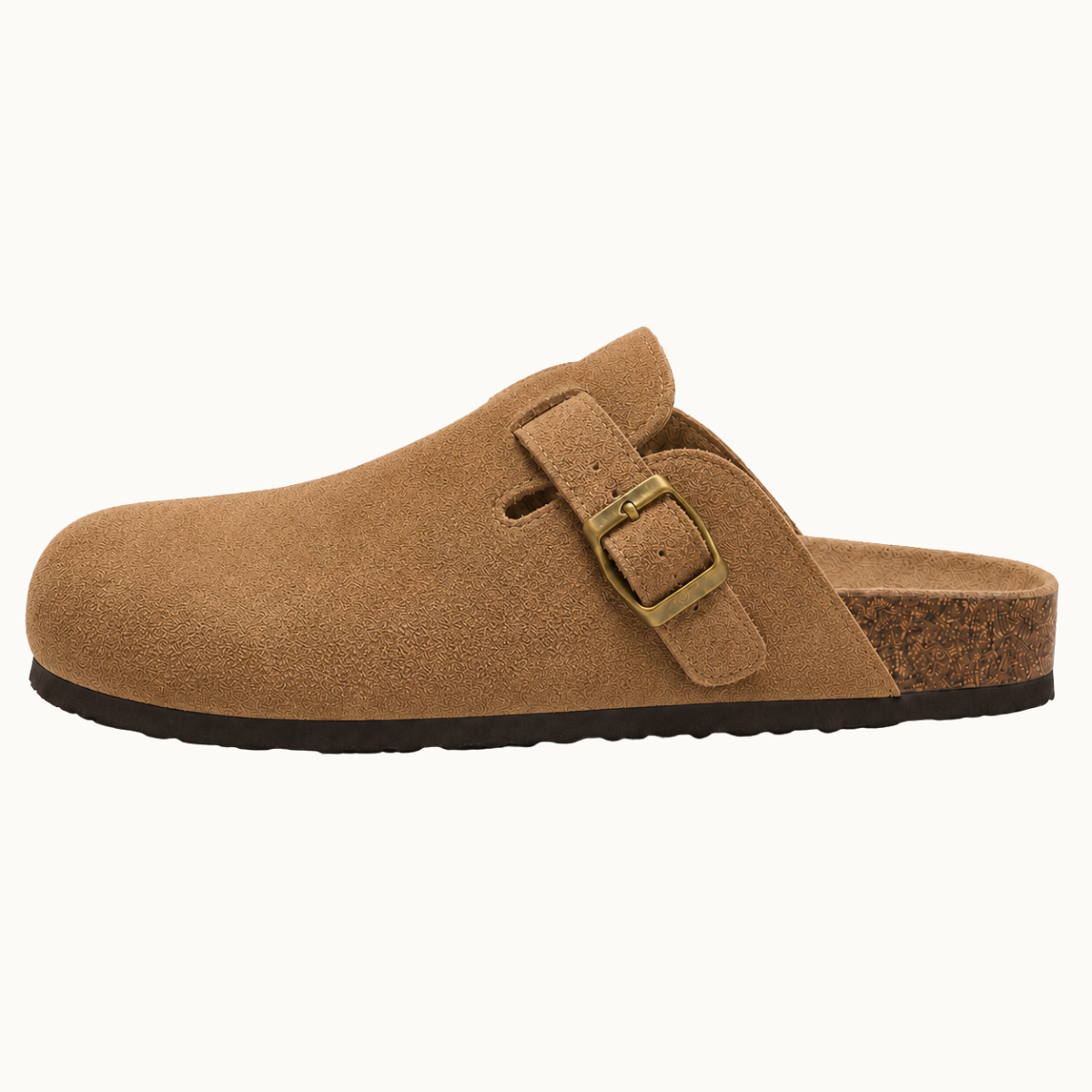 Wildleder Clog Ocker