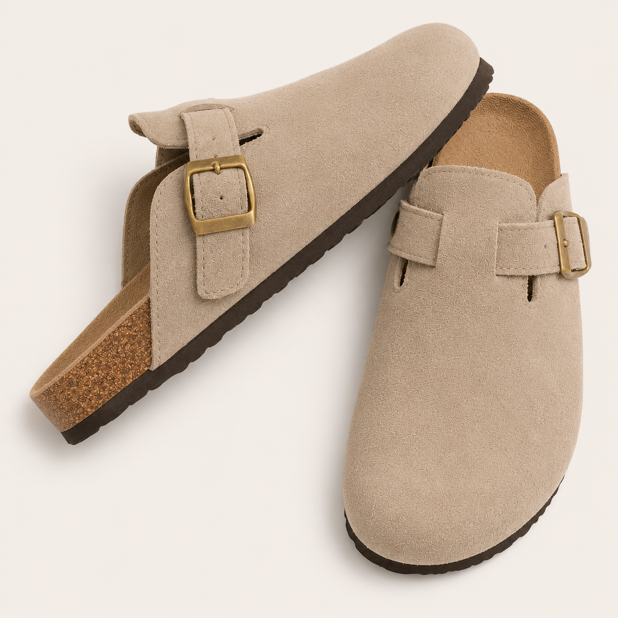 Wildleder Clog Sand