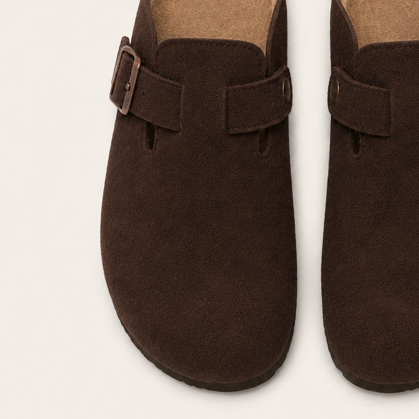Wildleder Clog Chestnut