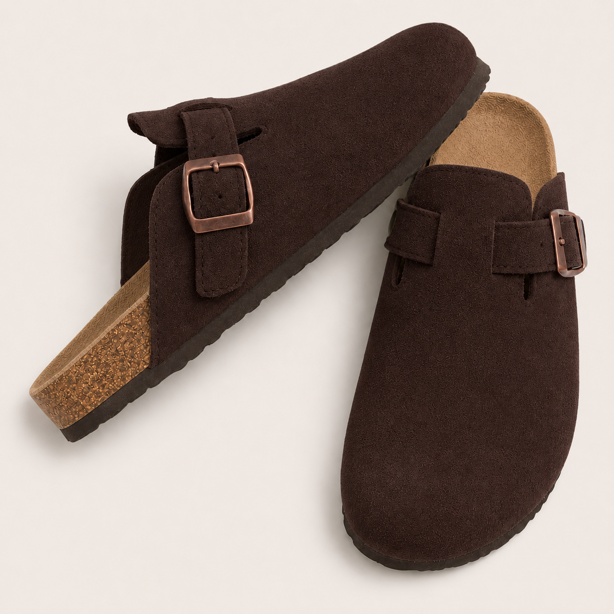 Wildleder Clog Chestnut