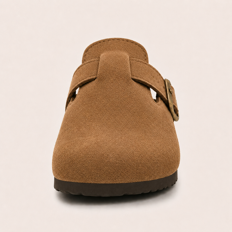 Wildleder Clog Ocker